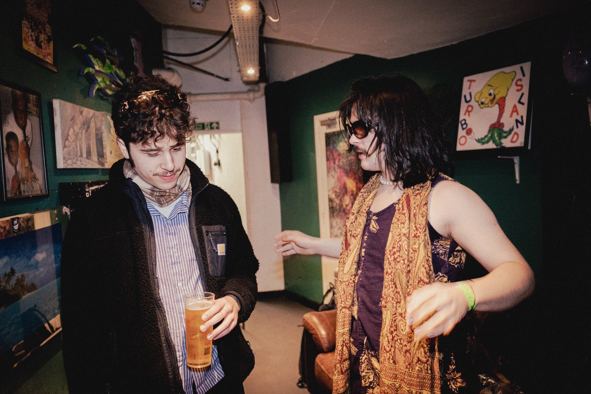 Townhouses backstage in the greenroom before sold-out Strange Brew headline show